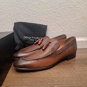 Vintage Foundry Co Dark Brown Slip On Mens Leather VF1216 Shoes US Size 11